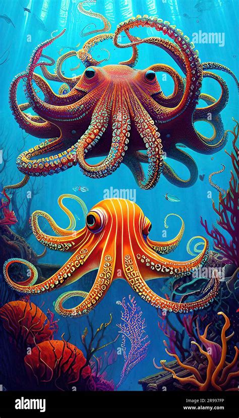 Fantasy Octopus Art Stock Photo - Alamy