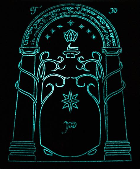 "The Doors of Durin, Lord of Moria. Speak, friend, and enter | Lotr art, Doors of durin, Shadow ...