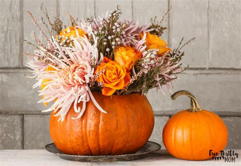 Gorgeous Floral Pumpkin Centerpiece ⋆ Fun Thrifty Mom