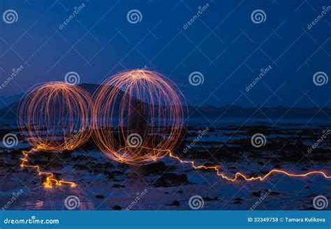 Sparkler art stock photo. Image of night, blur, reflexion - 32349758