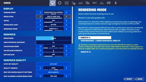 fortnite pro video settings