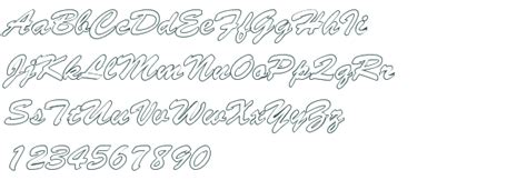 BrushedScript Hollow font download free (truetype)