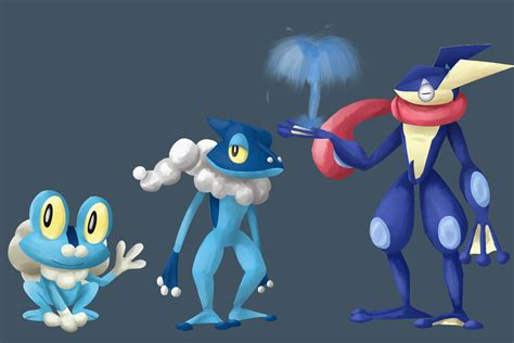 Froakie's Evolution Line by LunarHalo24 on DeviantArt