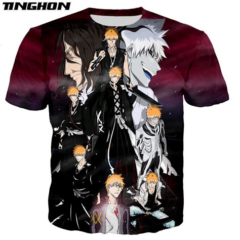 Anime Bleach Shirts Men/women 3d Bleach Printed T-shirt Casual Harajuku ...