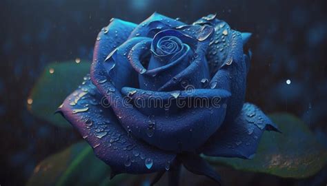 Blue Rose Art stock illustration. Illustration of floral - 269993291