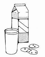 Glass Of Milk With Straw Coloring Page Pages sketch template