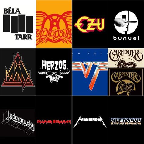 'Cinemetal', Concert-Style T-Shirts Featuring the Names of Famous Filmmakers as Recognizable ...