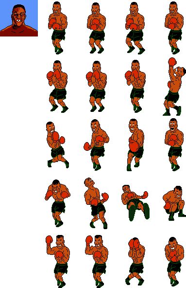 File:Mike Tyson's Punch-Out!! - NES - Sprites - Mike Tyson.png ...