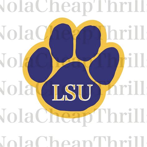 LSU Tiger Paw SVG PNG - Etsy