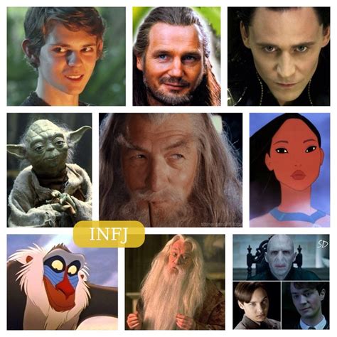 Another collage of INFJ characters | Infj characters, Infj, Mbti