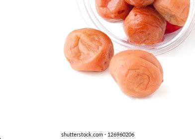 Japanese Pickled Plums Isolated On White Stock Photo 126960206 ...