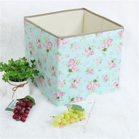 Storage Bin Cube Fabric Toy Basket Organizer Box for Closet Floral 13 Inch - Walmart.com ...