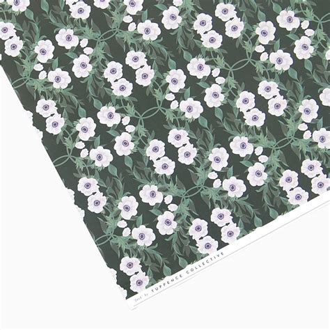 vintage dark floral wrapping paper by tuppence collective ...