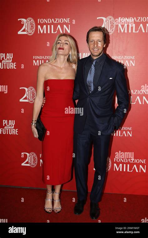 Milan, Italy. 23rd Feb, 2023. Massimo Ambrosini and his wife attend the Gala Dinner held to ...