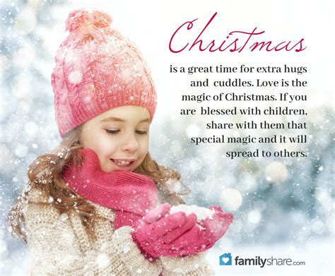 Christmas is a great time for extra hugs and cuddles. Love is the magic ...