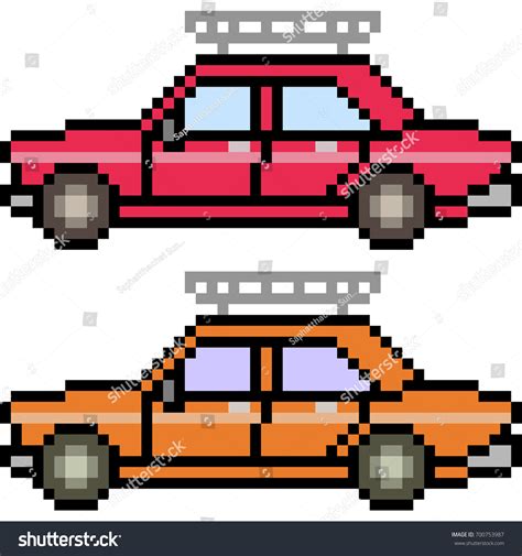 Vector Pixel Art Car Isolated Stock Vector (Royalty Free) 700753987 ...