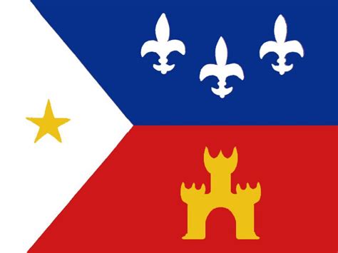 The flag of Acadiana representing the ethnic Acadiana(Cajun) region of Louisiana : vexillology