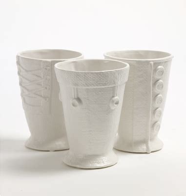 If It's Hip, It's Here (Archives): Canvas Textured Ceramic Vases & Pots by Kiki van Eijk