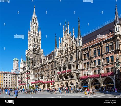 Munich, Germany. The Neues Rathaus (New Town Hall), Marienplatz, Munich ...