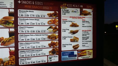 Sonic Menu Prices