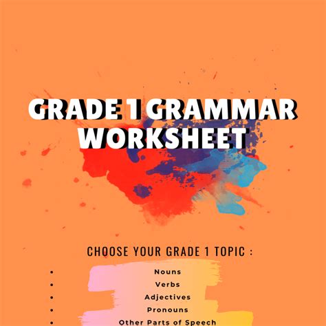 1st grade worksheets english worksheets pdf english worksheets for - 1st grade english grammar ...