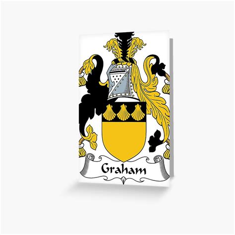 "Graham Coat of Arms / Graham Family Crest" Greeting Card for Sale by ...