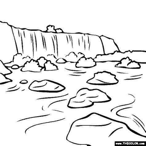 Iguazu Falls - Argentina / Brazil coloring page | Coloring pages, Fall coloring pages, Online ...