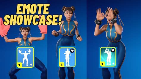 CHUN LI Fortnite Emote SHOWCASE! 200+ Emotes - YouTube