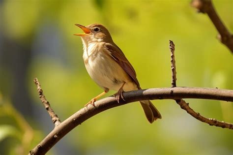 Premium AI Image | the common nightingale singing bird