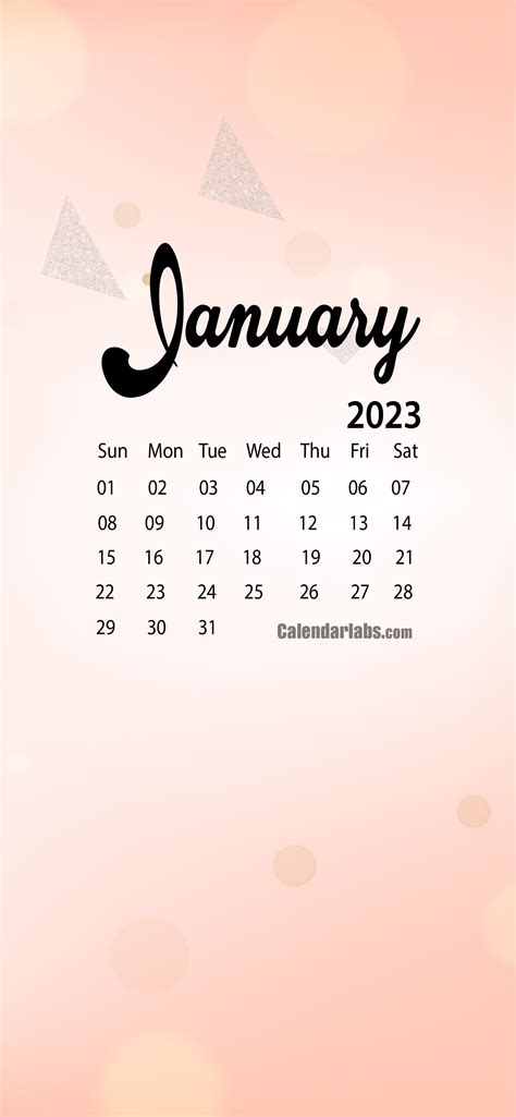 January 2023 Backgrounds - Printable Template Calendar