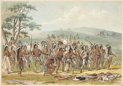 George Catlin's Indian Gallery: Archery of the Mandans - Fine Art Print | eBay