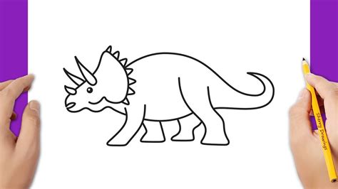 Triceratops Drawing For Kids