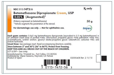 Betamethasone Cream Augmented - FDA prescribing information, side ...