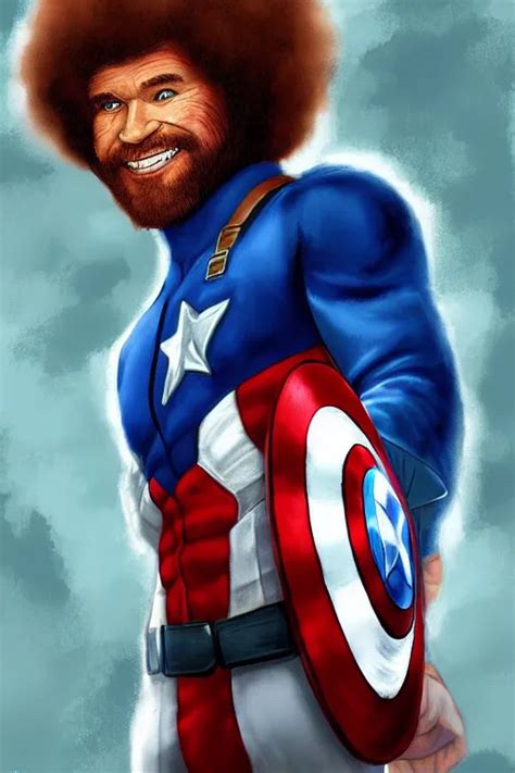 Bob Ross as Captain America, digital painting | Stable Diffusion | OpenArt