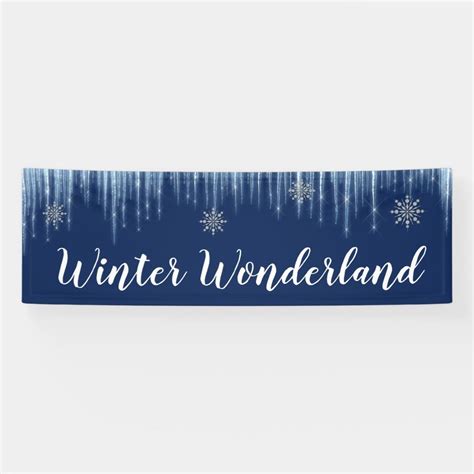 Winter Themed Long Banner | Zazzle.com | Winter theme, Banner, Winter wonderland birthday