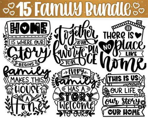 Family Svg Bundle Family Sign Svg Files for Cricut - Etsy