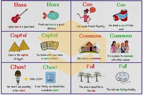 Homographs List For Kids