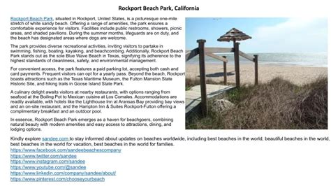 PPT - Discover Rockport Beach Park in Texas | Camping, hiking, surfing and more PowerPoint ...