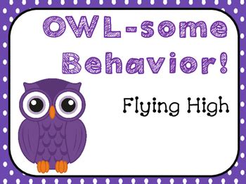 Owl Behavior Chart by Roxy Heiny | Teachers Pay Teachers