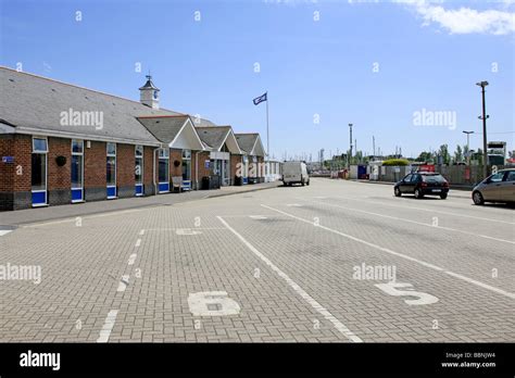 The Isle of Wight ferry terminal at Lymington in Hampshire Stock Photo - Alamy