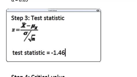 Stats: Hypothesis Testing using Critical Value Example - YouTube