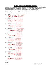 Molar mass practice WS NaBr 1 .pdf - Molar Mass Practice Worksheet Important note to students ...