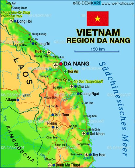 Map of Vietnam Central, Da Nang, region (Region in Vietnam) | Welt-Atlas.de