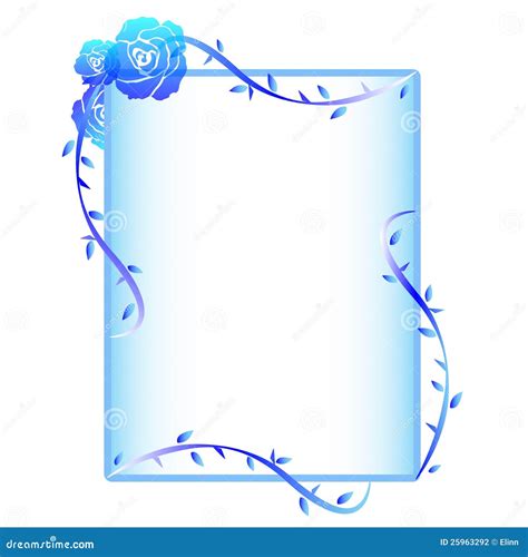 Blue Rose Frame Stock Photography - Image: 25963292