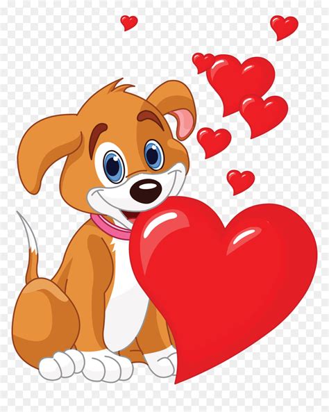 Puppy Love Heart Png - Dog Love Clipart, Transparent Png - vhv