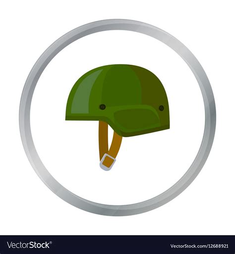 Army helmet icon in cartoon style isolated Vector Image