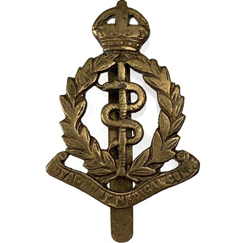 Royal Army Medical Corps RAMC Cap Badge - INDUSTRIAL FV. ALIGARH Makers Mark