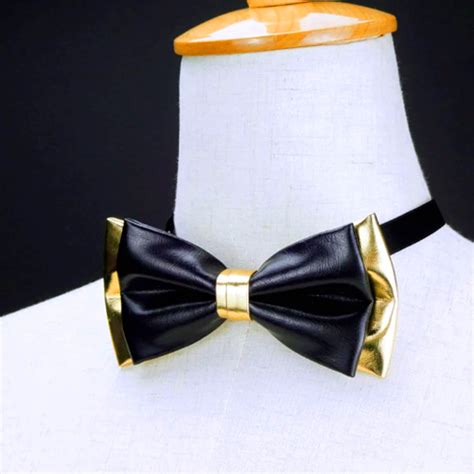 Black and Gold Bow Tie Gold and Black Shinning 2 Layers Bow - Etsy