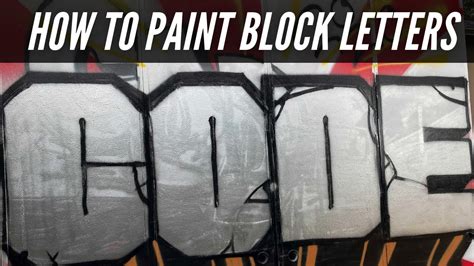 Graffiti - How to paint block letters - Chrome blaster tutorial - YouTube