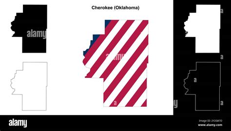 Cherokee County (Oklahoma) outline map set Stock Vector Image & Art - Alamy